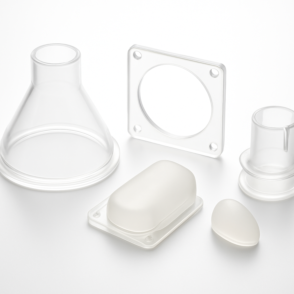 Clear transparent thin-walled plastic parts that are better suited to conventional injection molding